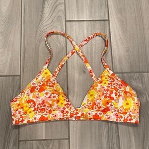Aerie cross back bikini top size L